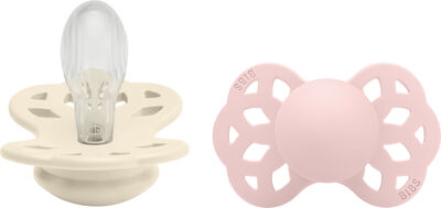 BIBS Infinity Smokk 2-pack Str. 2 Symmetrical, Ivory/Blossom