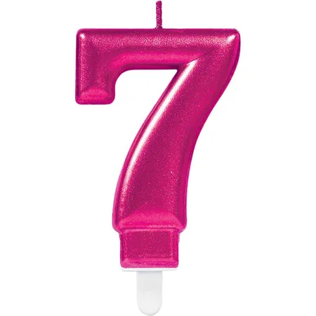 amscan Zahlenkerze 7 Sparkling Celebration pink