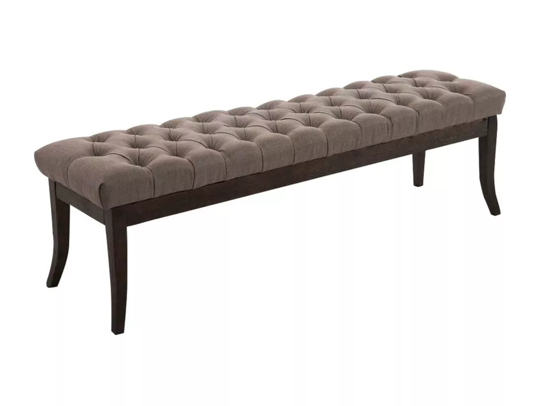 Banquette - Tissu & Bois - Taupe - Ramses