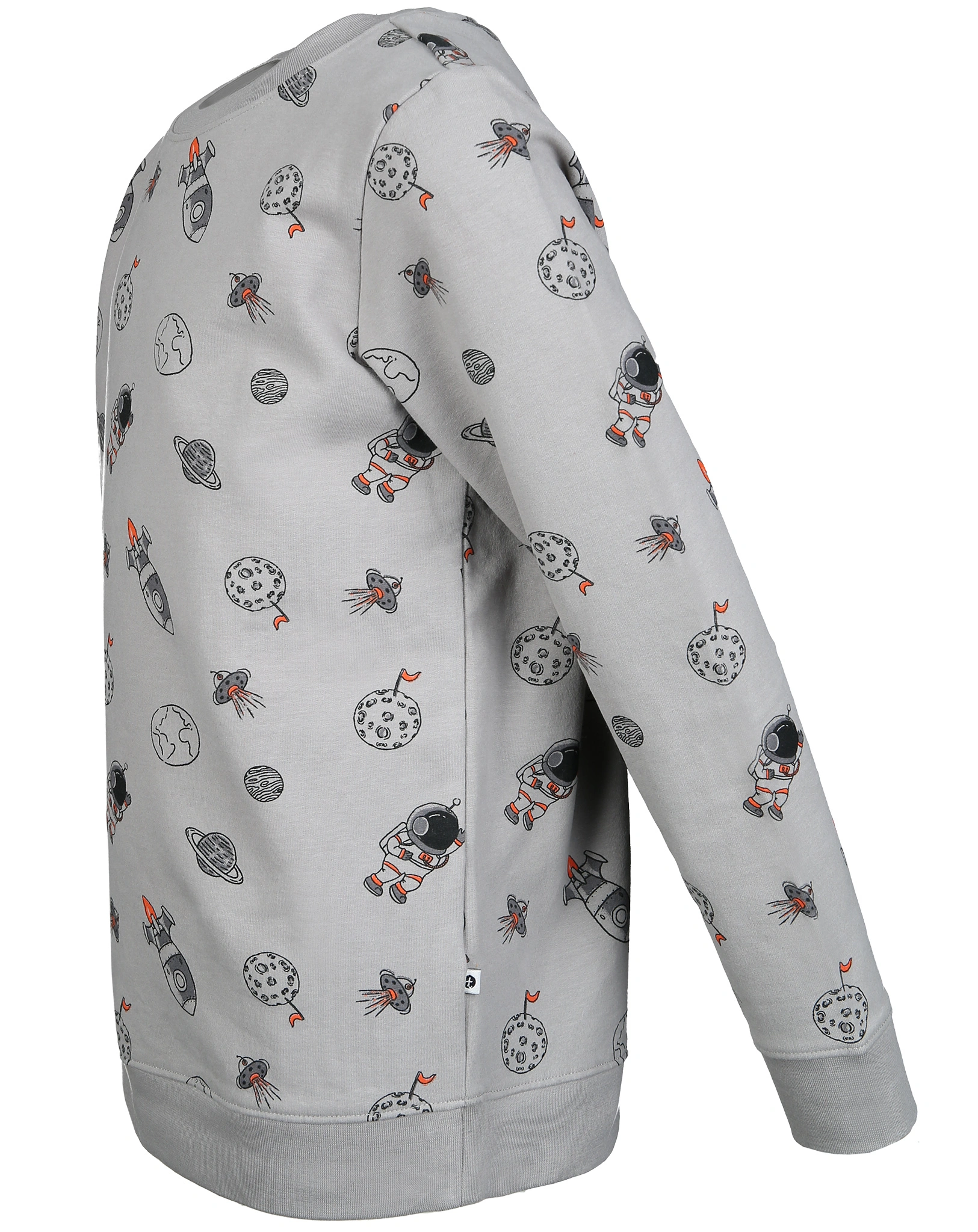 Sweatshirt WELTALL gemustert in grau
