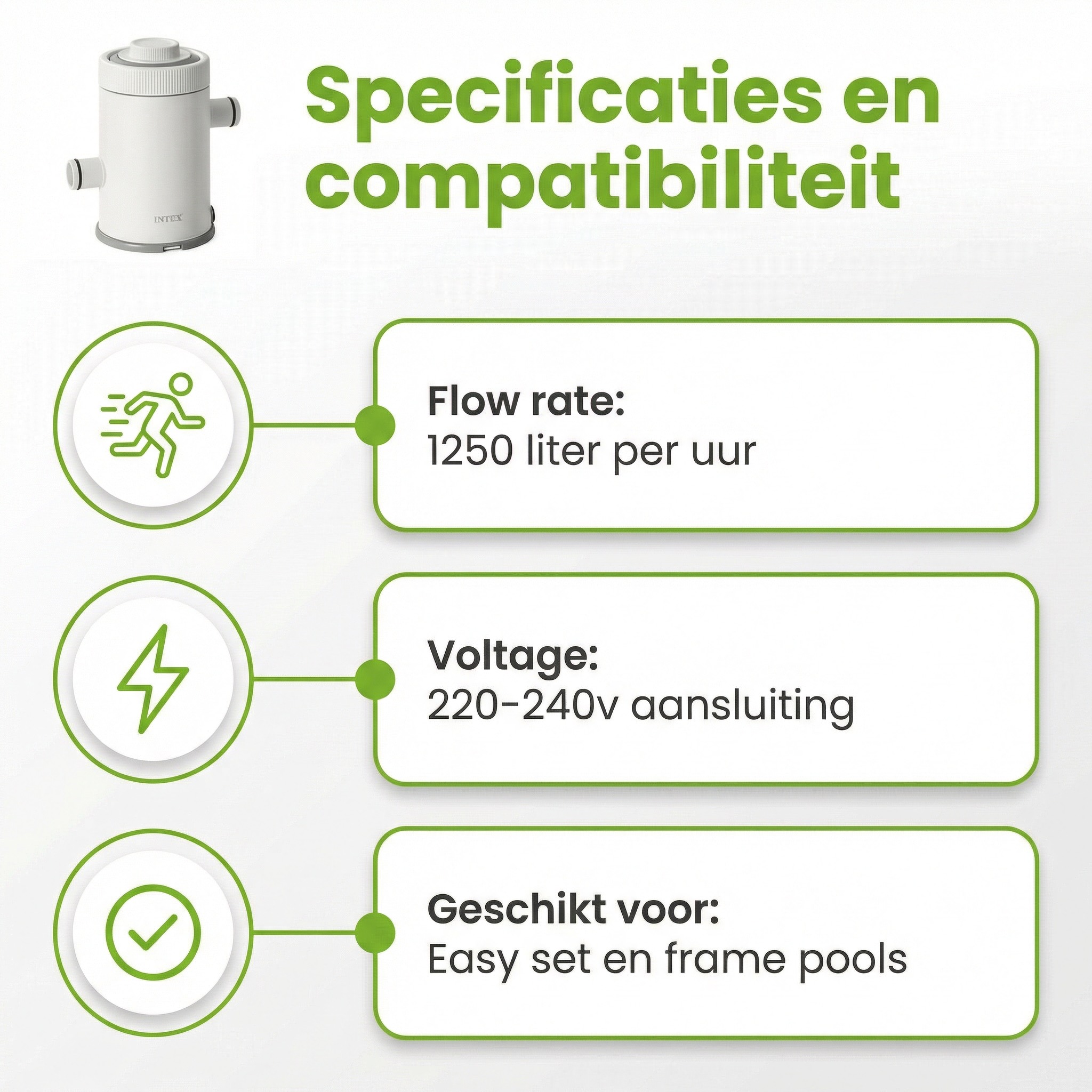 Intex 1.250 l/u filterpomp