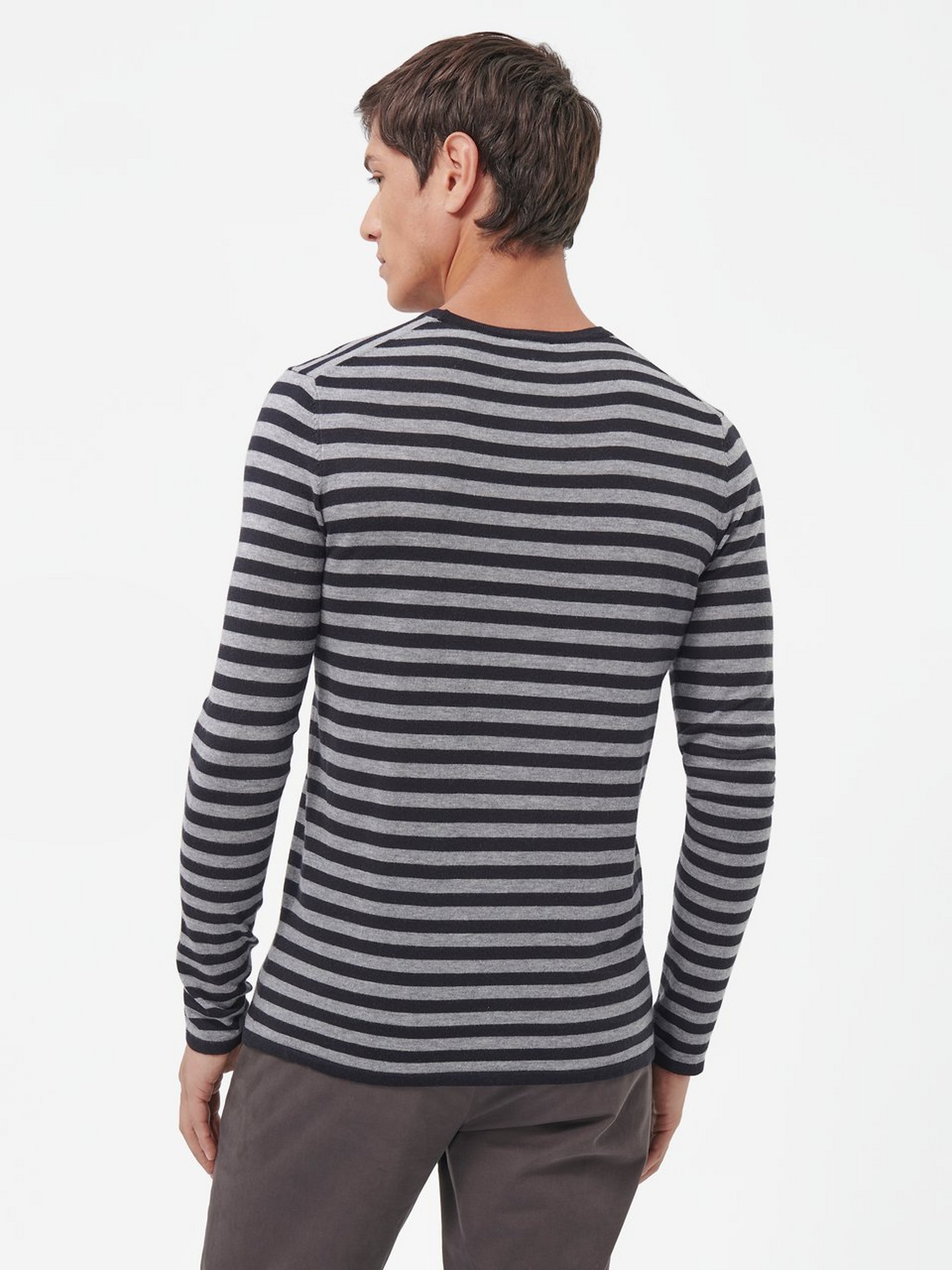 Rundhals-Shirt mit Streifen