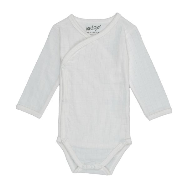 Lodger Solid Overslagromper Lange Mouw - Mt. 50 - Cloud Dancer