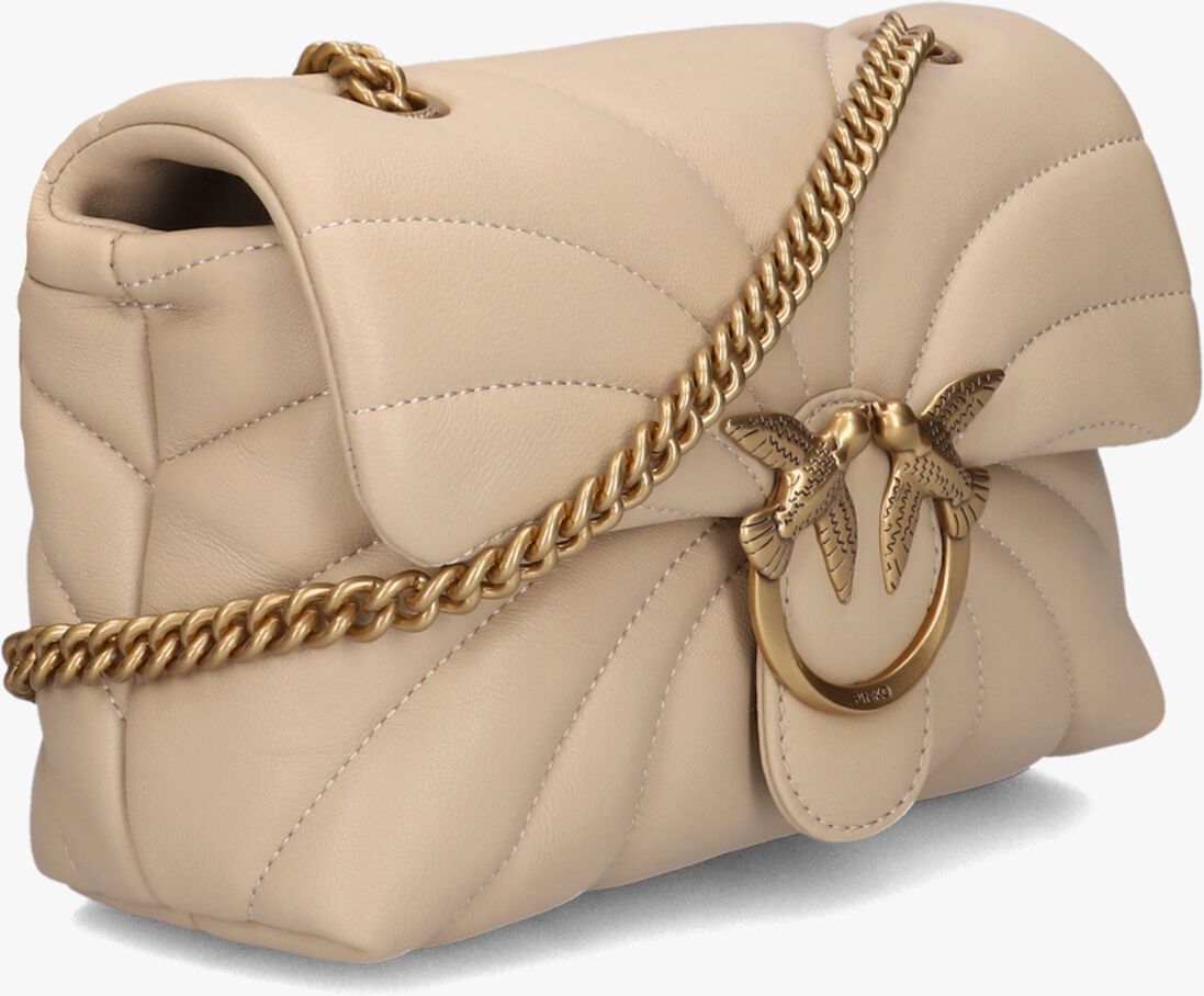 beige pinko schoudertas love puff mini