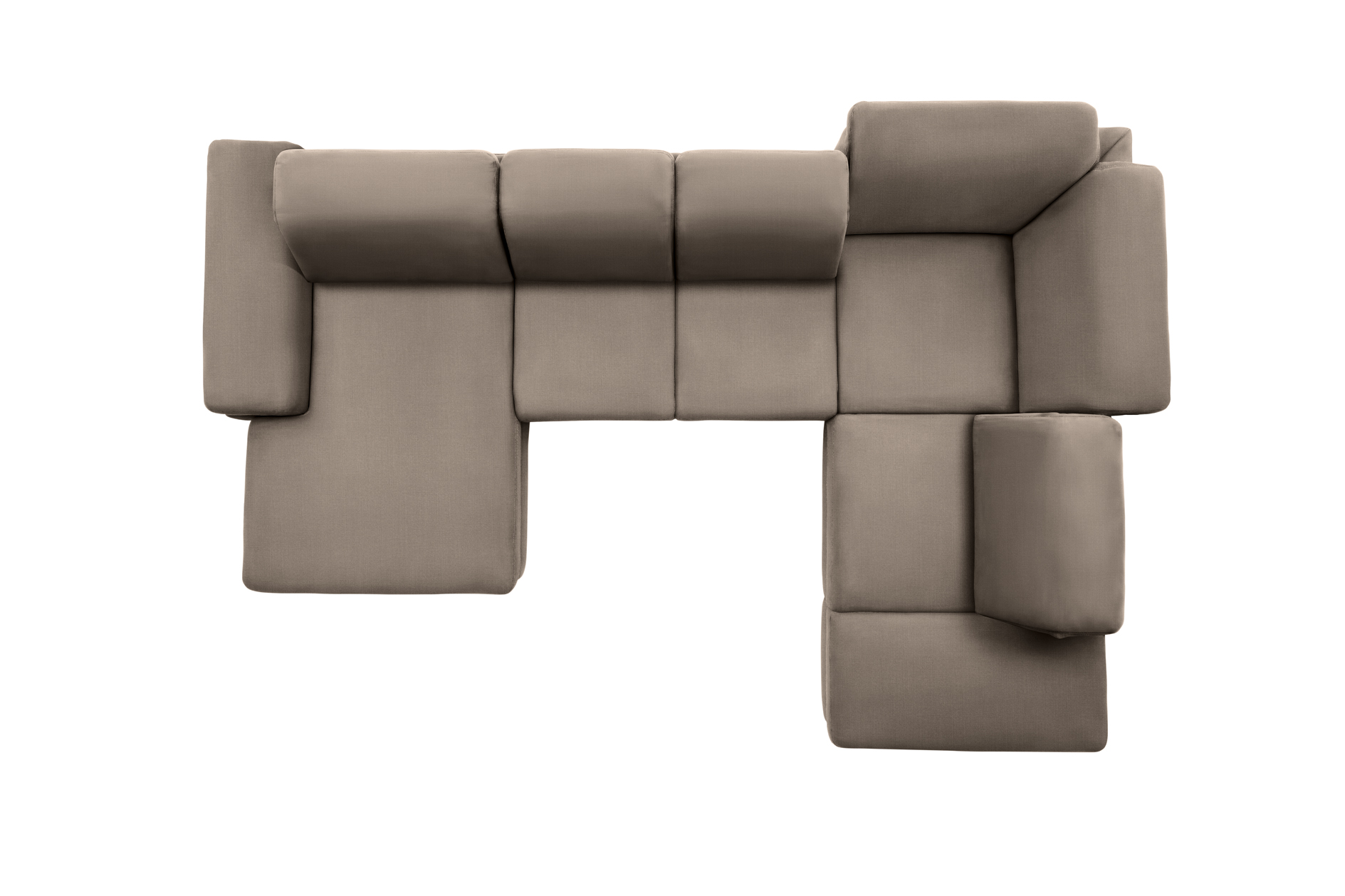 polsterpower Boxspring-Wohnlandschaft - Miro mandel - Basismodell - Recamiere rechts