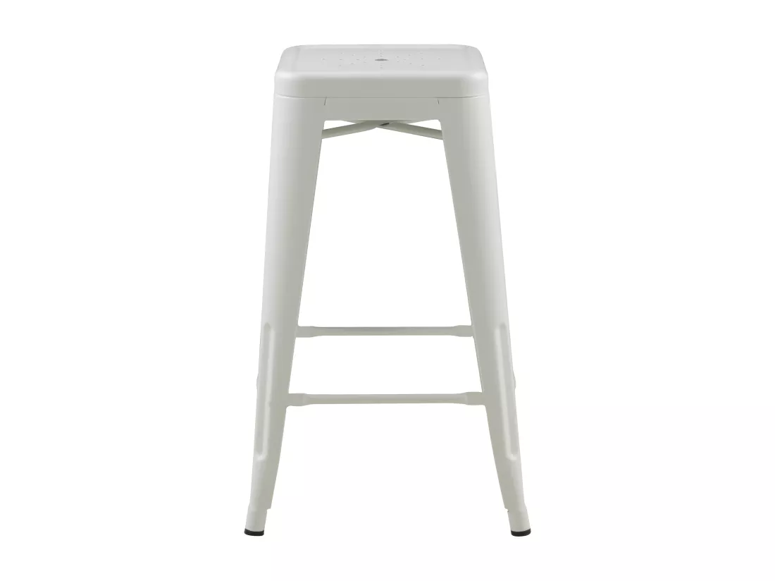 Lot de 2 tabourets pour îlot central 66 cm en métal blanc mat - Indus