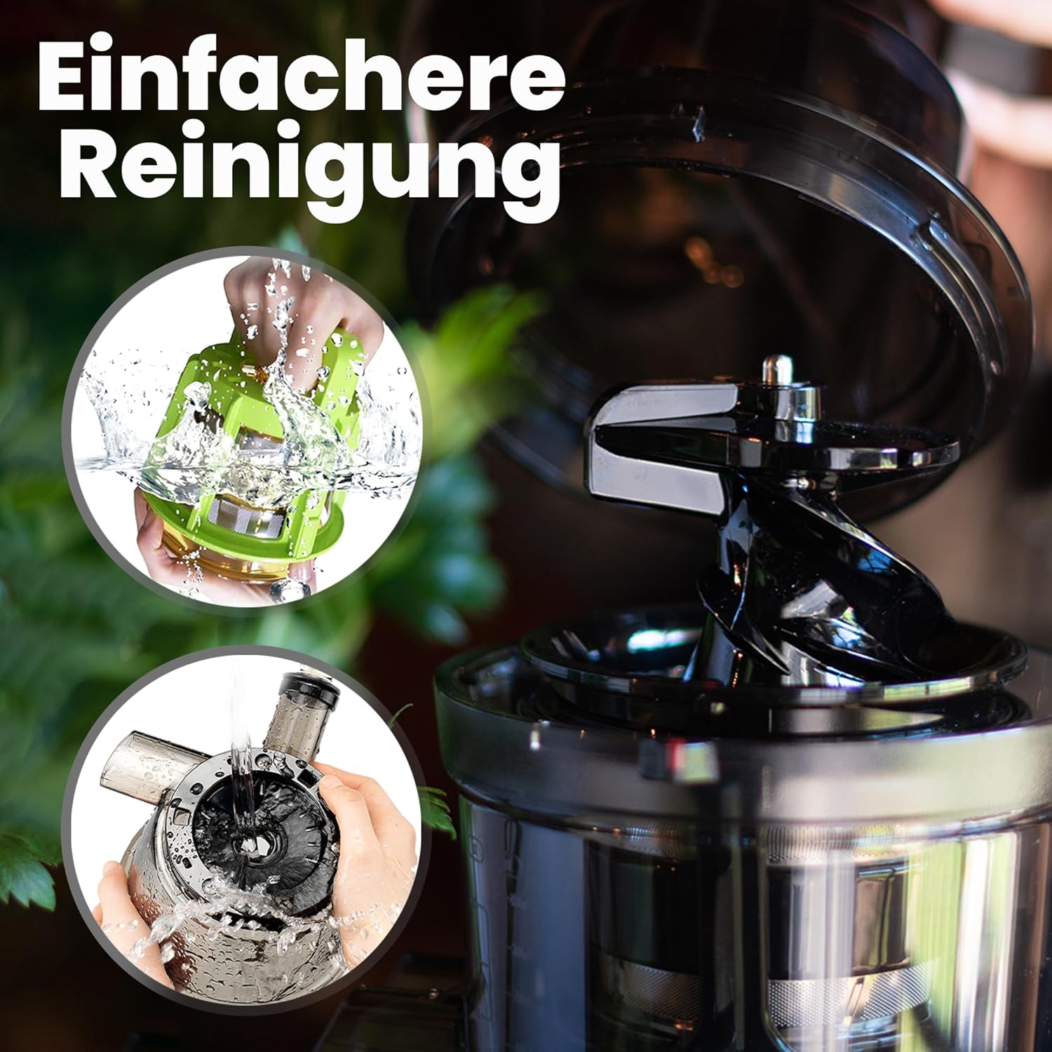 Kuvings | Entsafter | REVO830 | Slow Juicer | Doppelte Einfüllöffnung | automatisches Schneidesystem | inkl.Smoothie & Sorbet Filter Set | Mattschwarz_KSP-2478CE (Matt White)