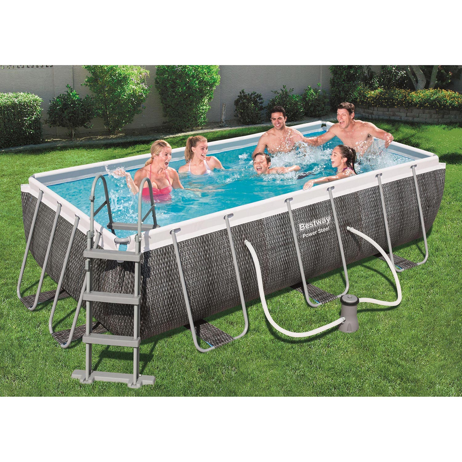 Bestway 404 cm Power Steel frame Rotan zwembad set