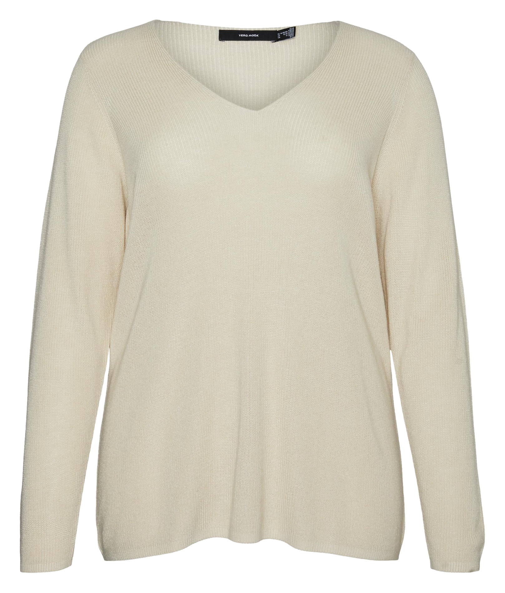 NEWLEXSUN - Pull droit col V| Beige