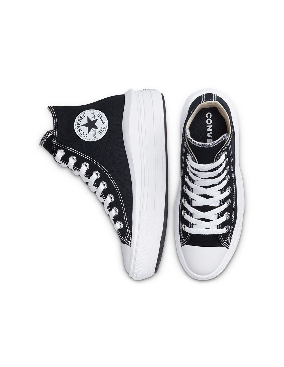 converse sneakers compensées montantes femme ctas move hi noir