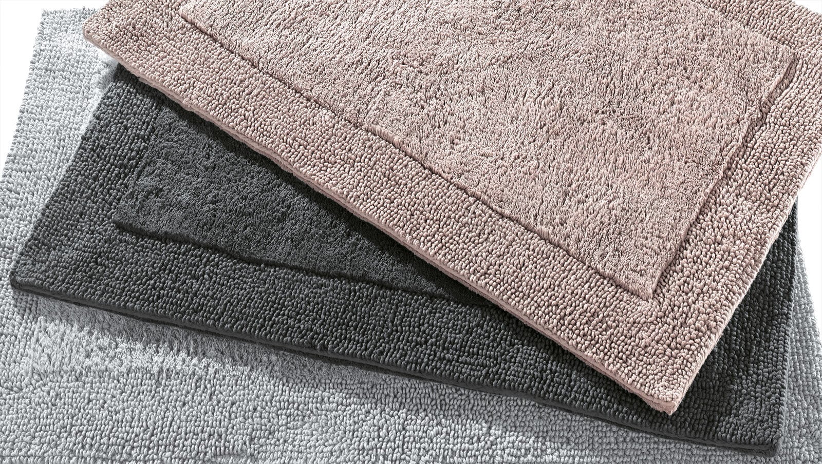 casaNOVA Badteppich CLEVELAND 60 x 100 cm grau/schwarz