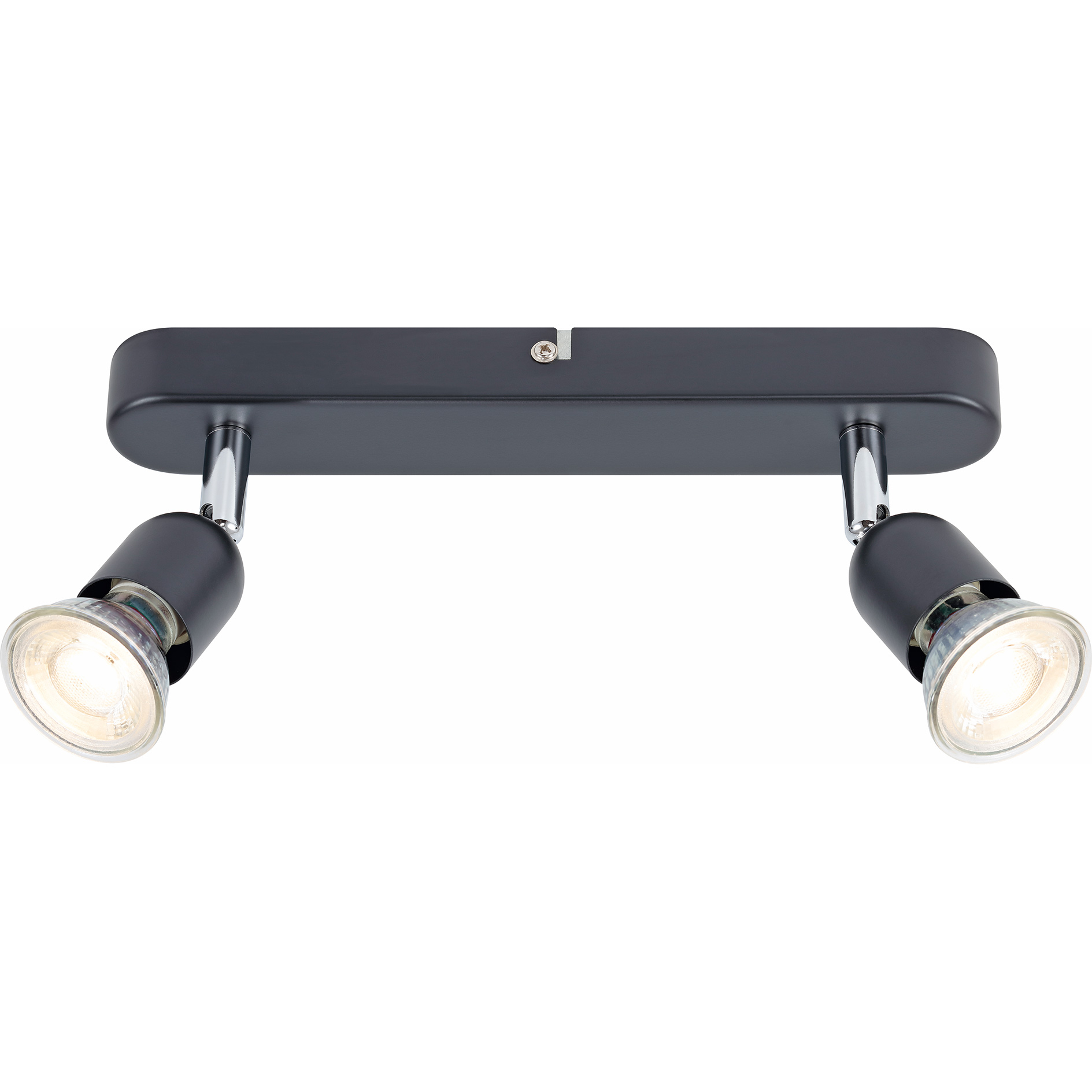 LAMPURA LED-Spotbalken - schwarz matt - 2-flammig