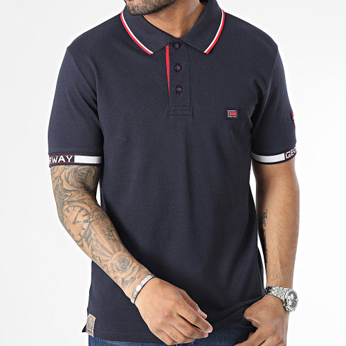 Polo Manches Courtes Bleu Marine