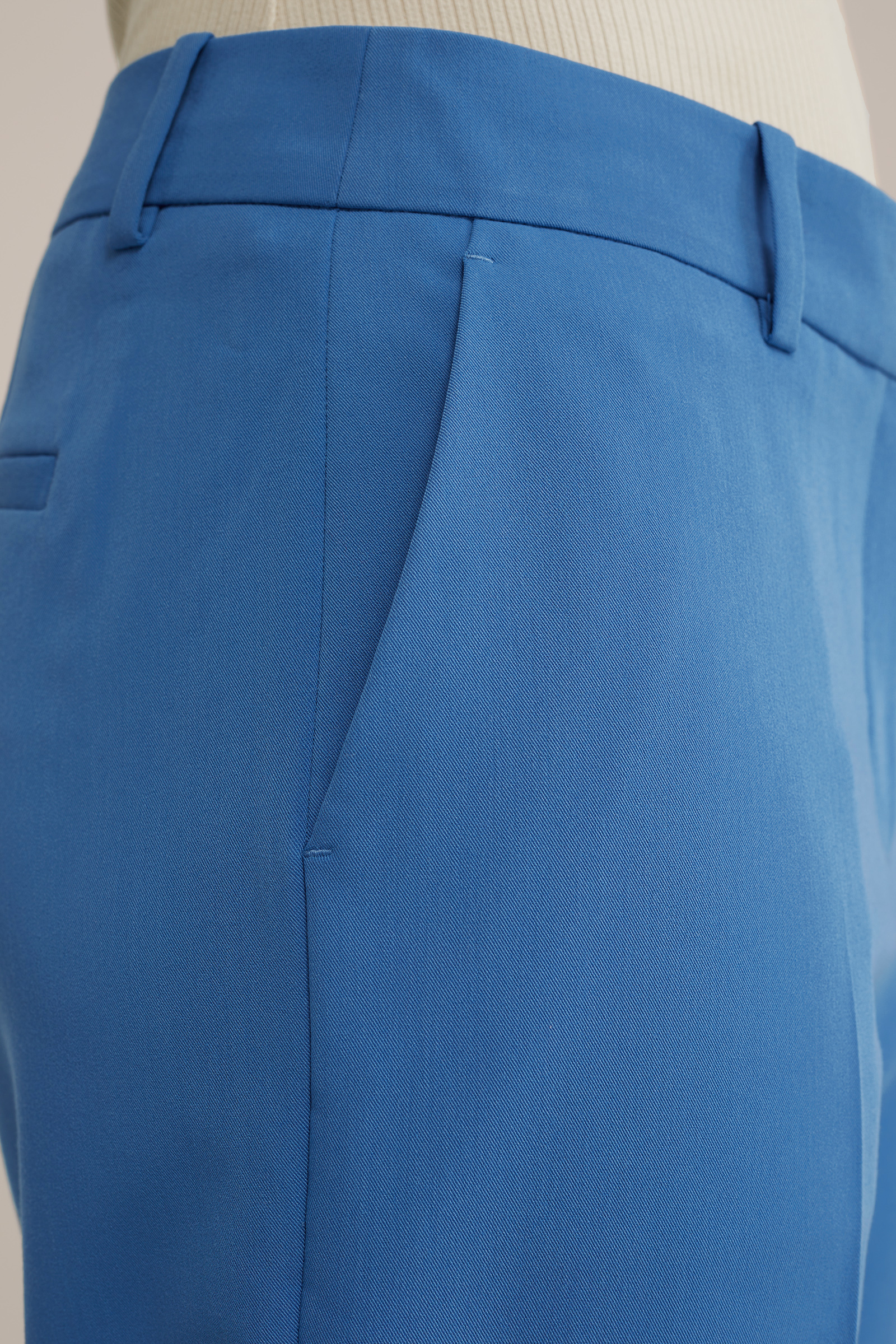 slim fit pantalon WE Fashion IJsblauw