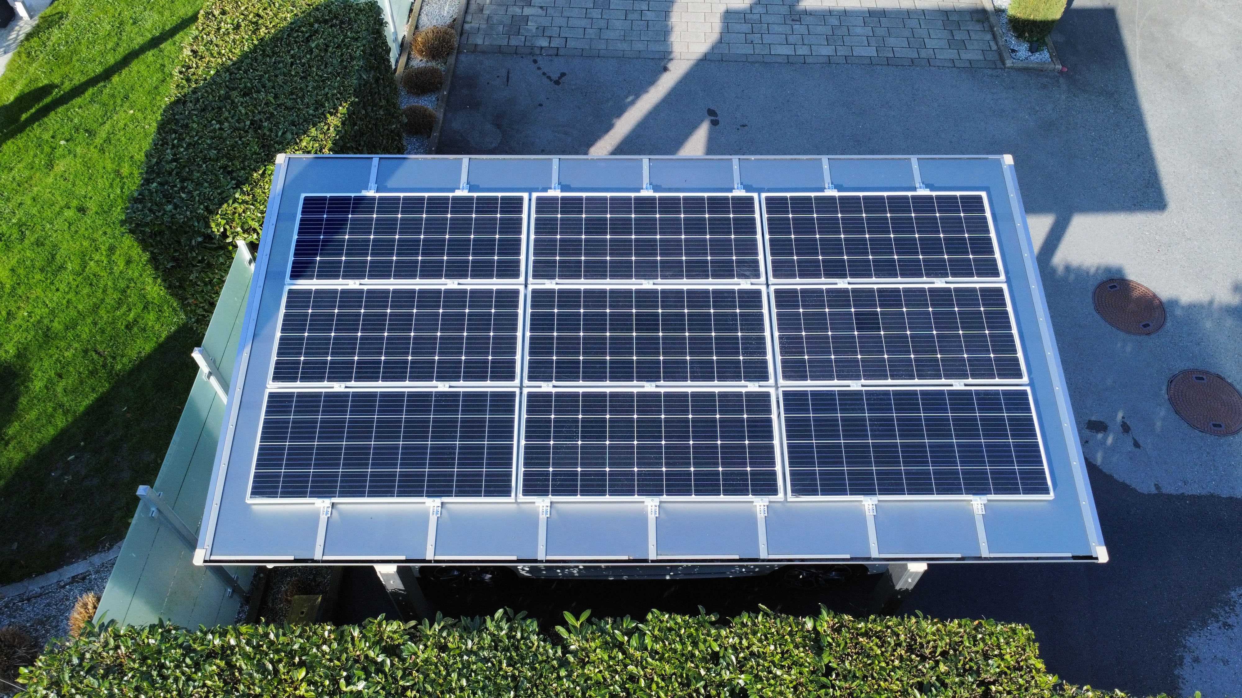 Ximax Solar-Carport Linea Typ 80, Edelstahl-Look - Standardgröße
