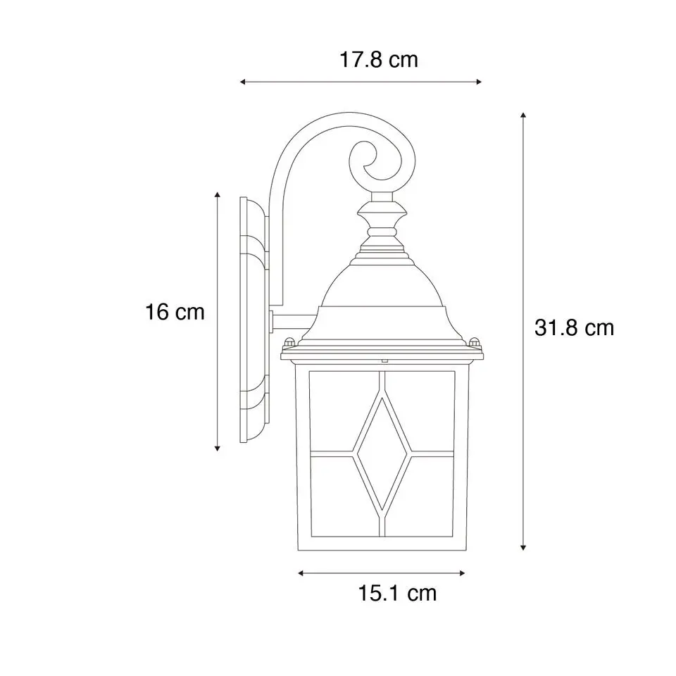 Qazqa wandlampen buiten london groen e27