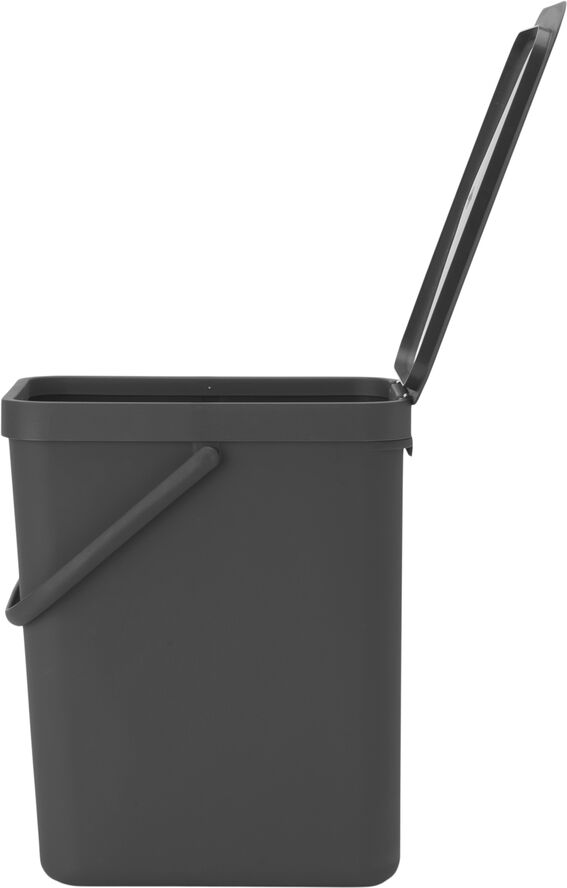Brabantia Affaldsspand m/låg sort. kon 25 ltr. Grey