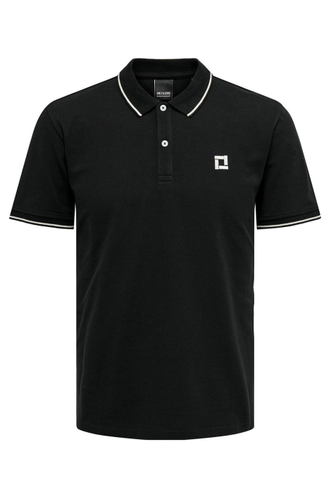 Only & Sons zwarte heren polo