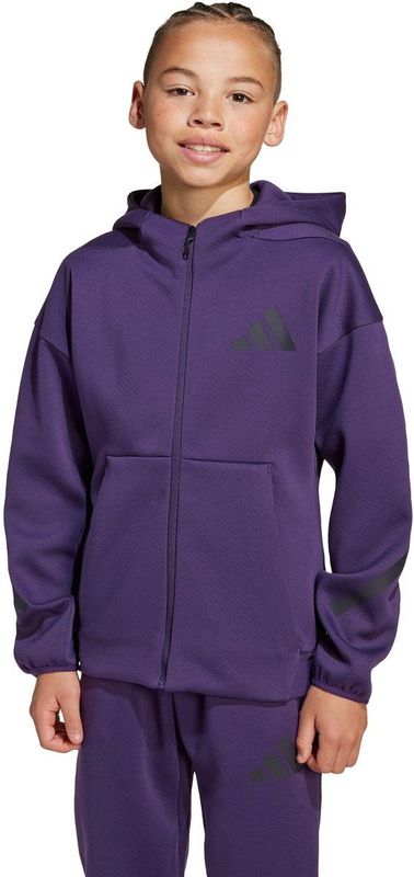 adidas - Z.N.E. Sportjack - Paars - Kinderen - Met Capuchon en Lange Rits