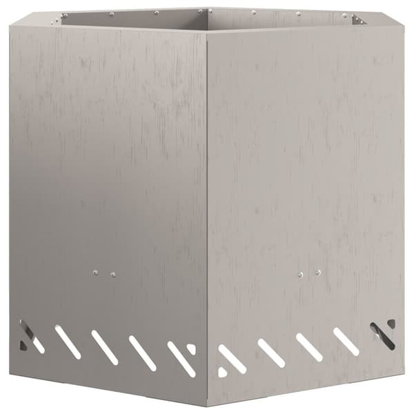 vidaXL Røykfri Bålsted Sekskantet 58x58x51 cm Værbestandig Stål