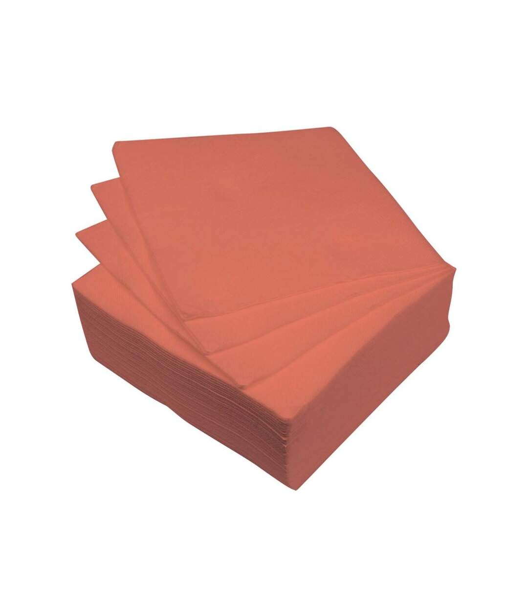 Paris Prix - Lot De 40 Serviettes En Papier cocktail 38x38cm Terracotta