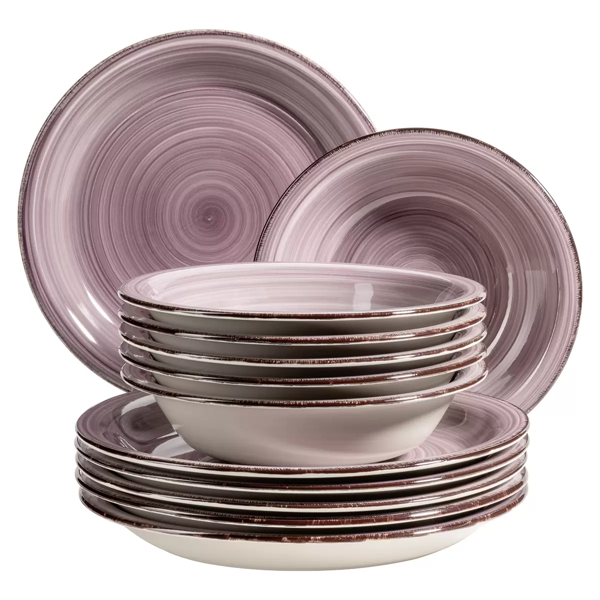 Teller-Set 12tlg. LUMACA Lila