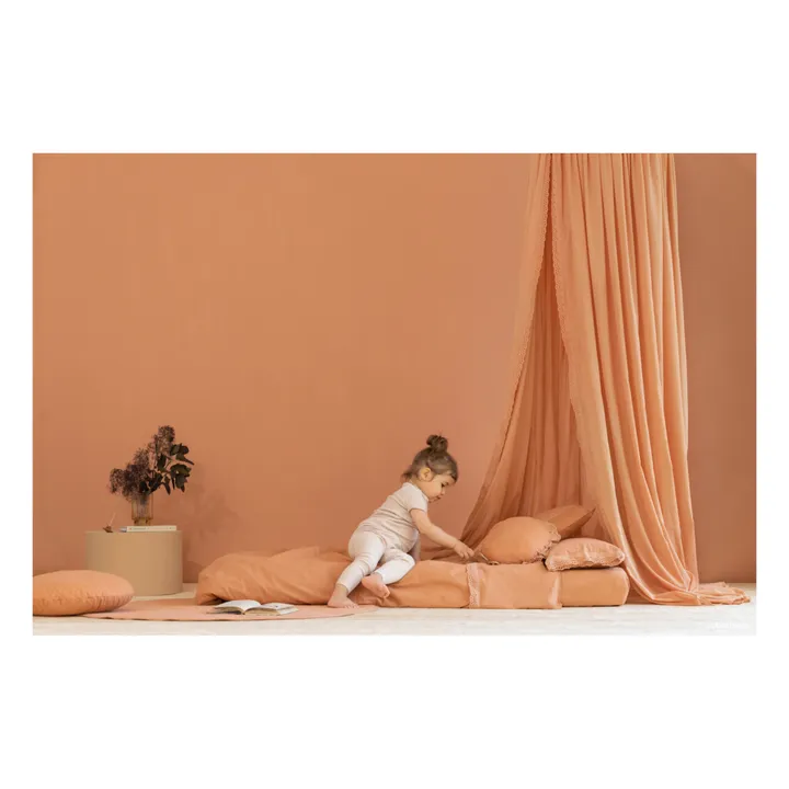 Nobodinoz Parure de lit Vera en coton bio | Terracotta