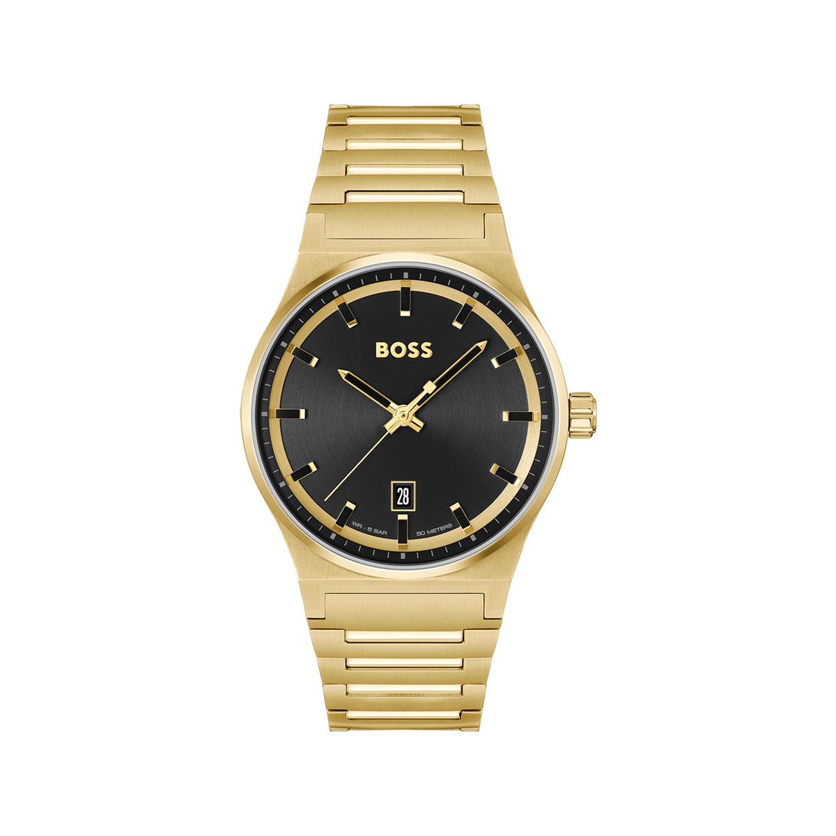 Montre BOSS sport lux homme bracelet acier doré jaune