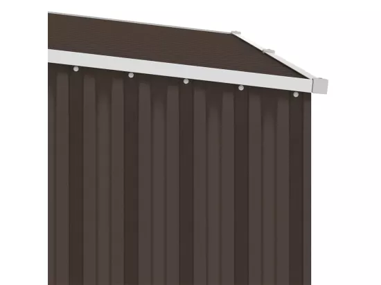 Abri à bois de jardin Marron 245x98x159 Acier galvanisé