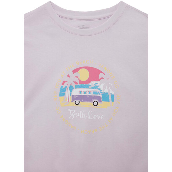 Van One Classic Cars Bulli Love Beach T-Shirt Damen lila SU24