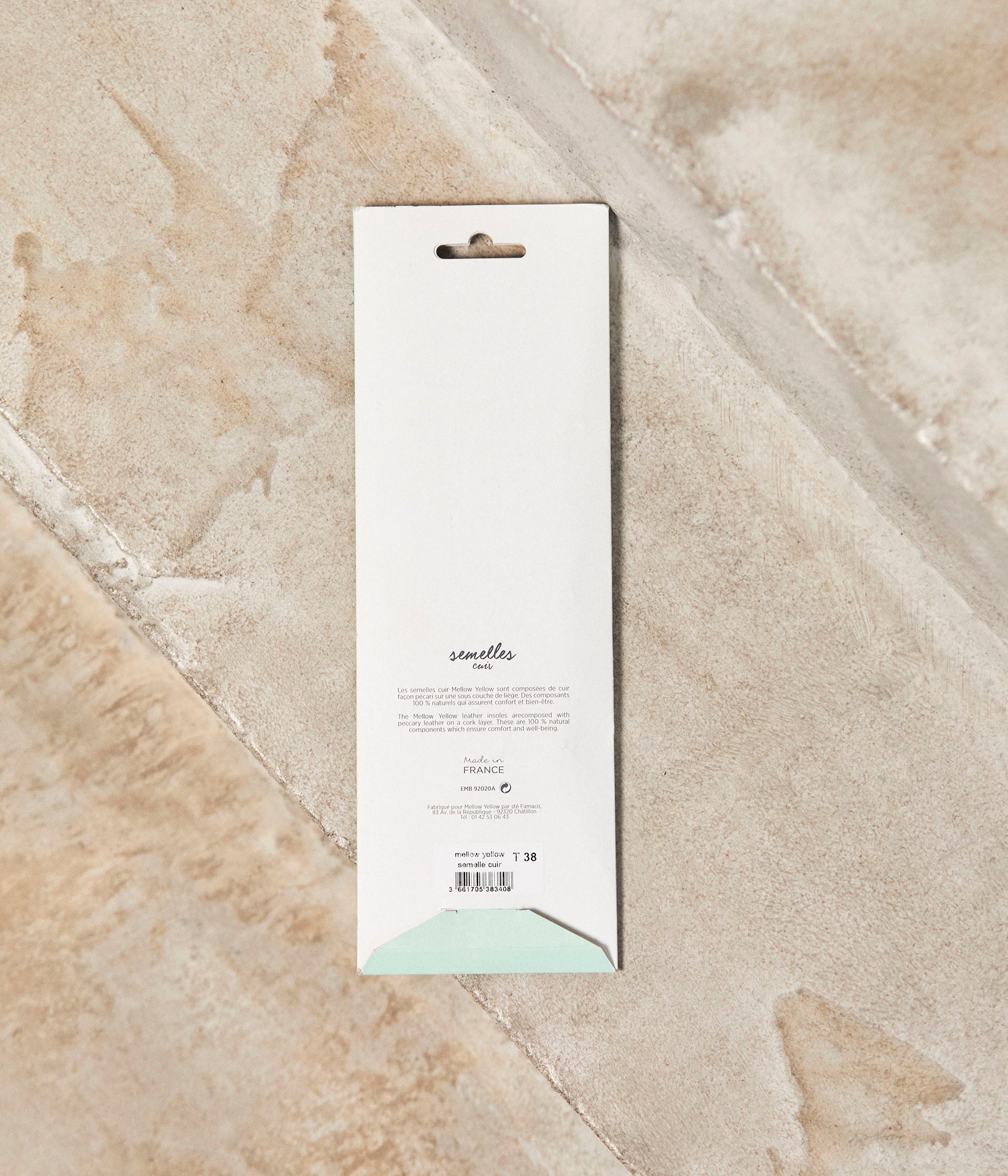 Semelles naturelles en cuir