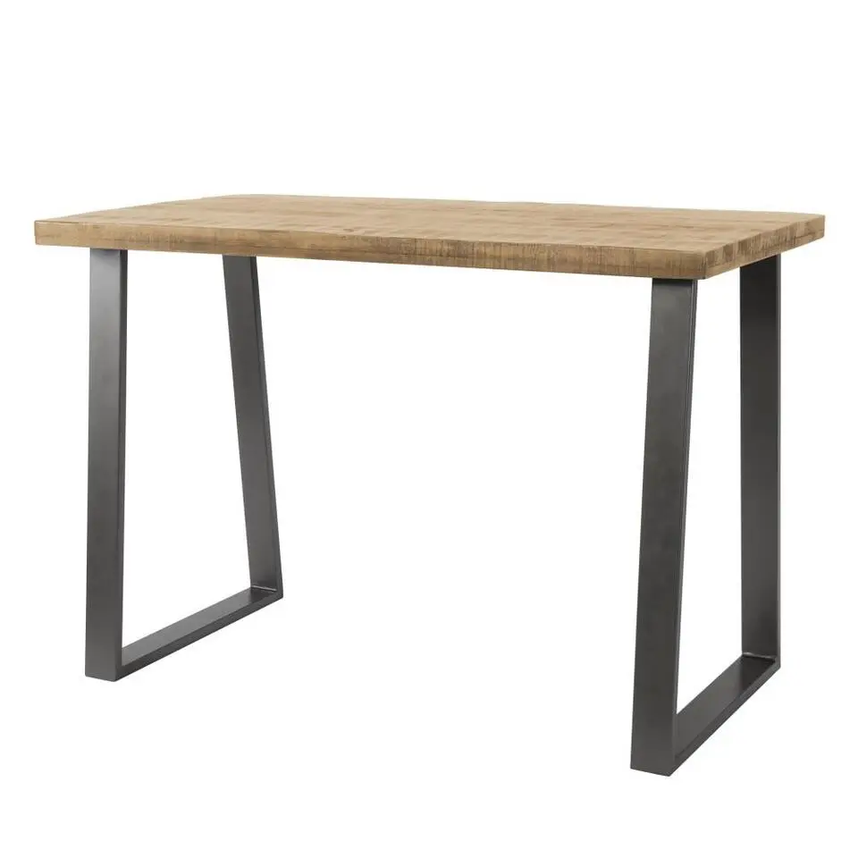 Bartafel Mangohout Licht - 135x70x92cm - Trapeziumpoten