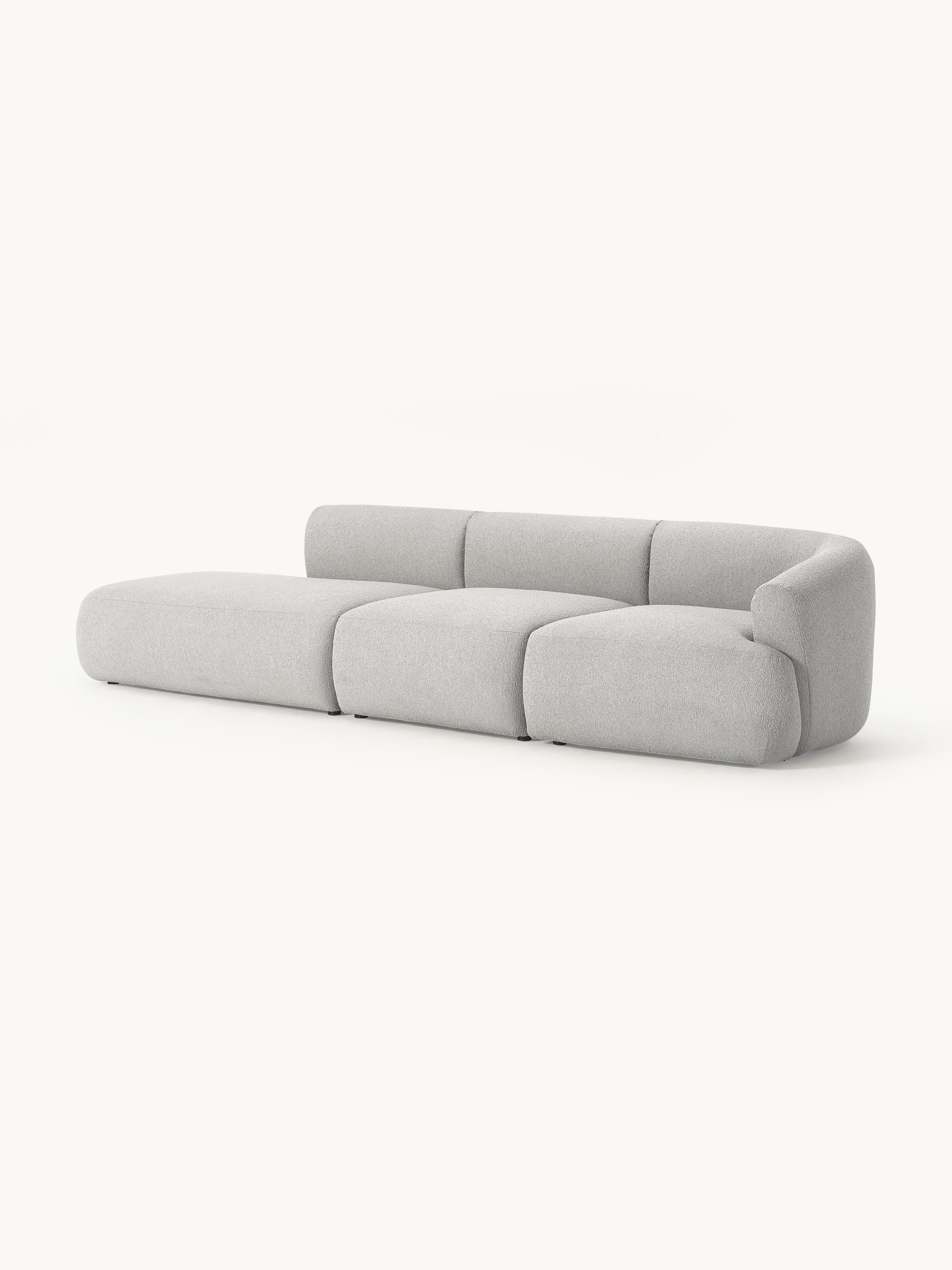 Modulaire XL chaise longue Sofia van bouclé stof