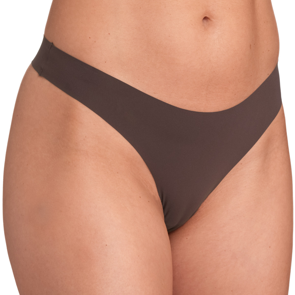 Gina Benotti Damen Seamless-String im Basic-Look dunkelbraun