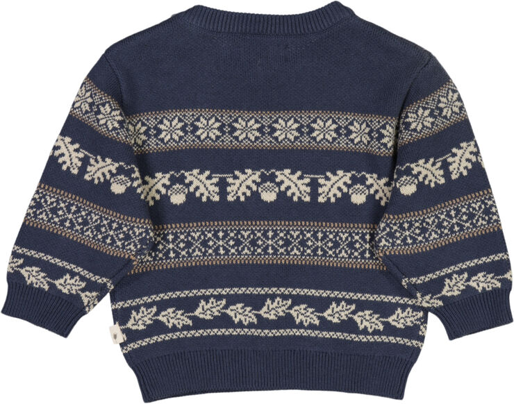 Wheat Jacquard Pullover Julius Sea storm