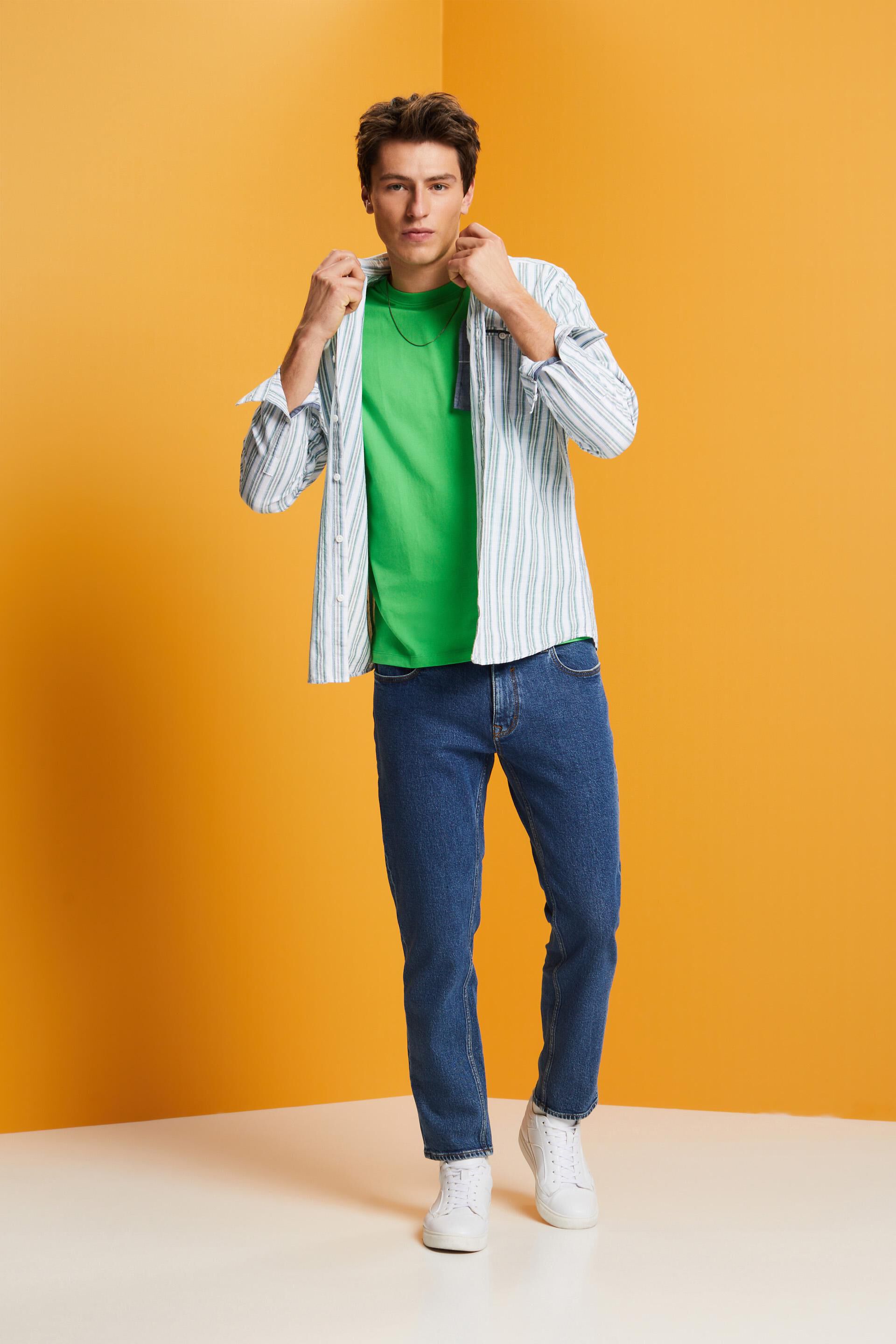 Chemise en coton à rayures