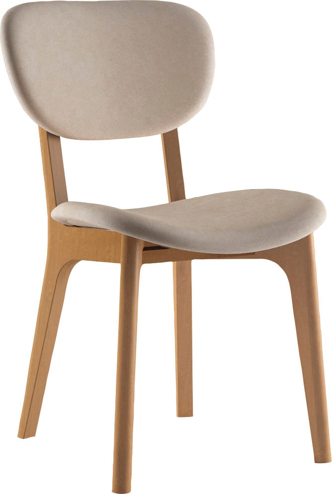 INOSIGN Stuhl »COZY Made in Italy« (Set) 2 Stk.Gestell in Buche, Kirsch- oder Nussbaum, Massivholz, Design Stuhl