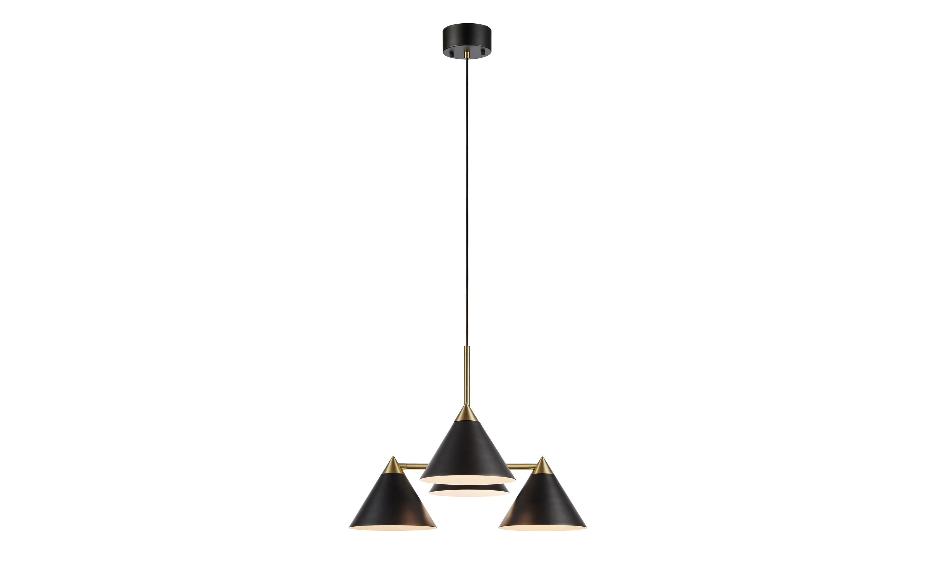 Pendelleuchte Klint, 4 x E14, max. 40W, Schwarz/Antique<br>Hängeleuchte zur Deckenmontage