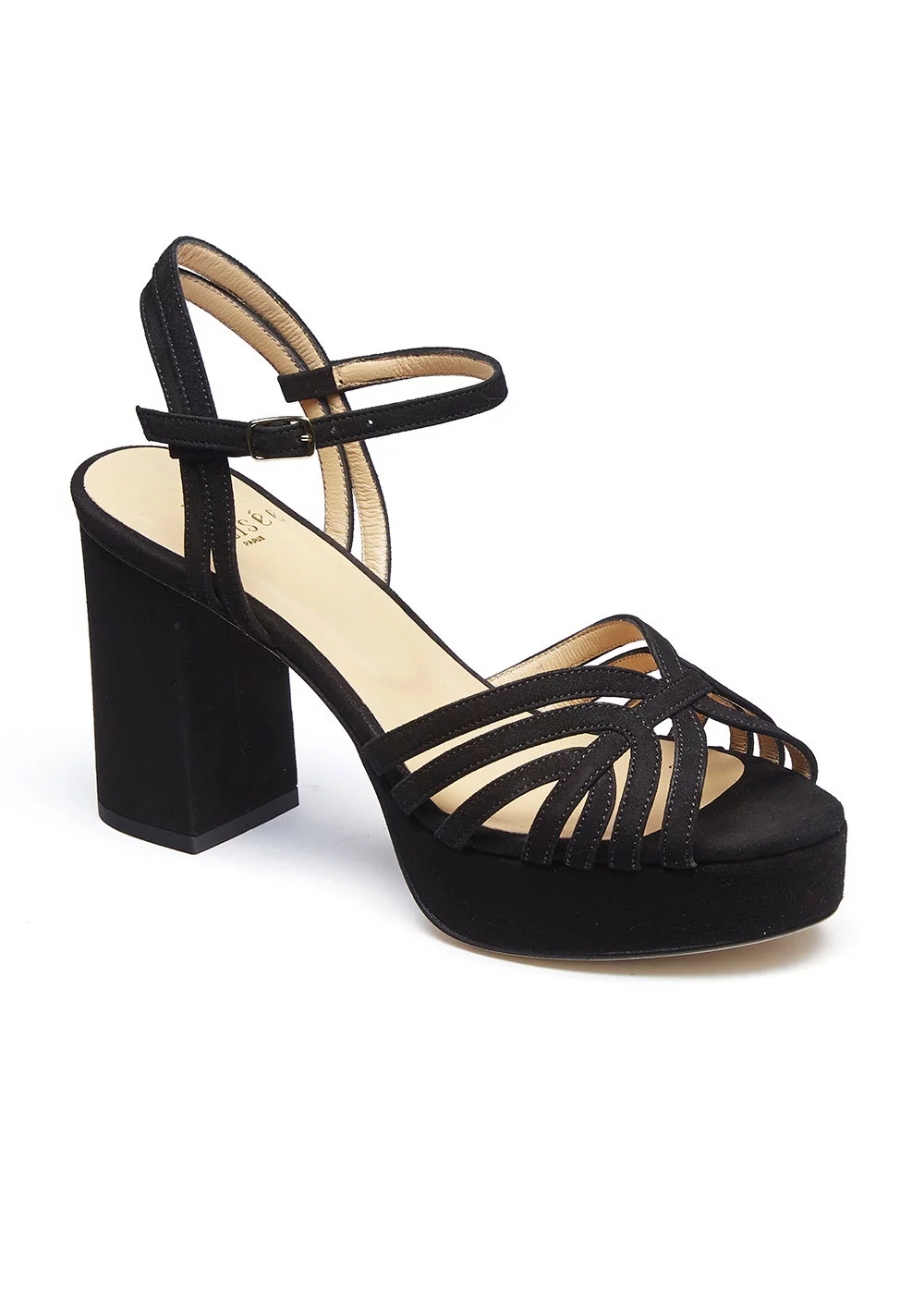 SANDALE FILIPPA VELOURS NOIR