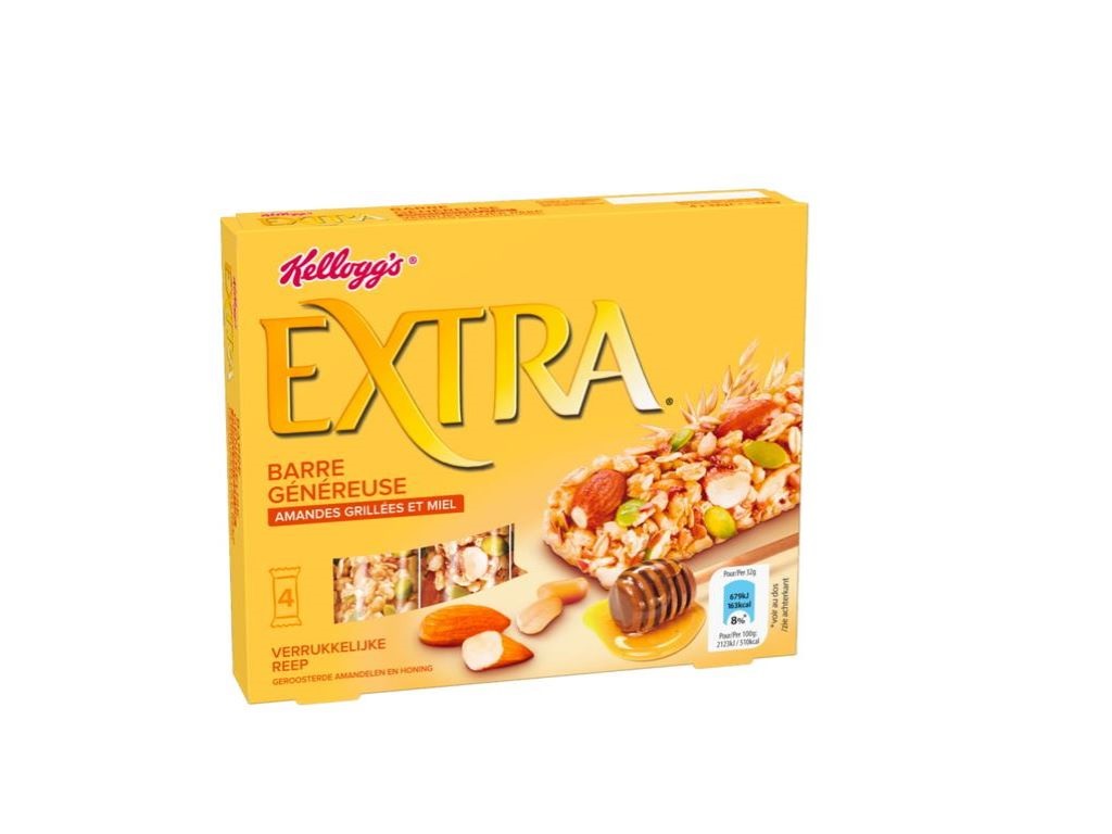BARRAS KELLOGG'S CEREAIS EXTRA MEL 4UN