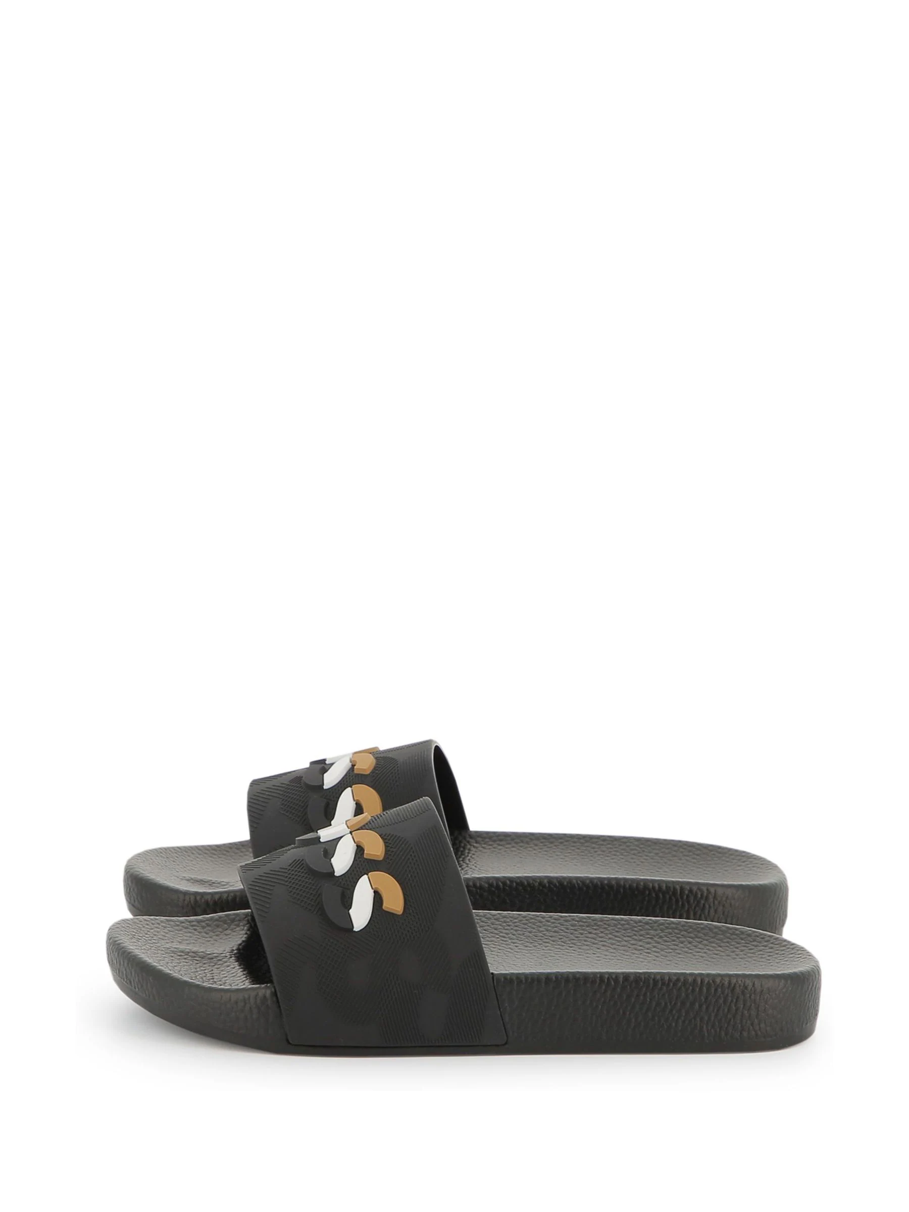 BOSS Logo Slippers met klittenbandsluiting