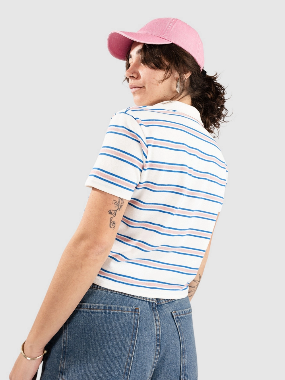 Blue Tomato Striped Polo off white striped