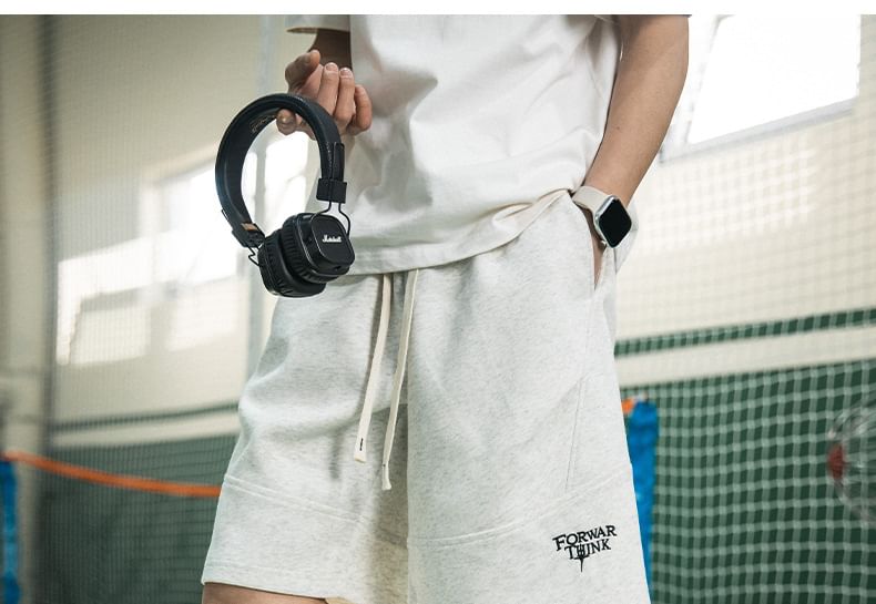 Really Point - Shorts met trekkoord en geborduurde letters