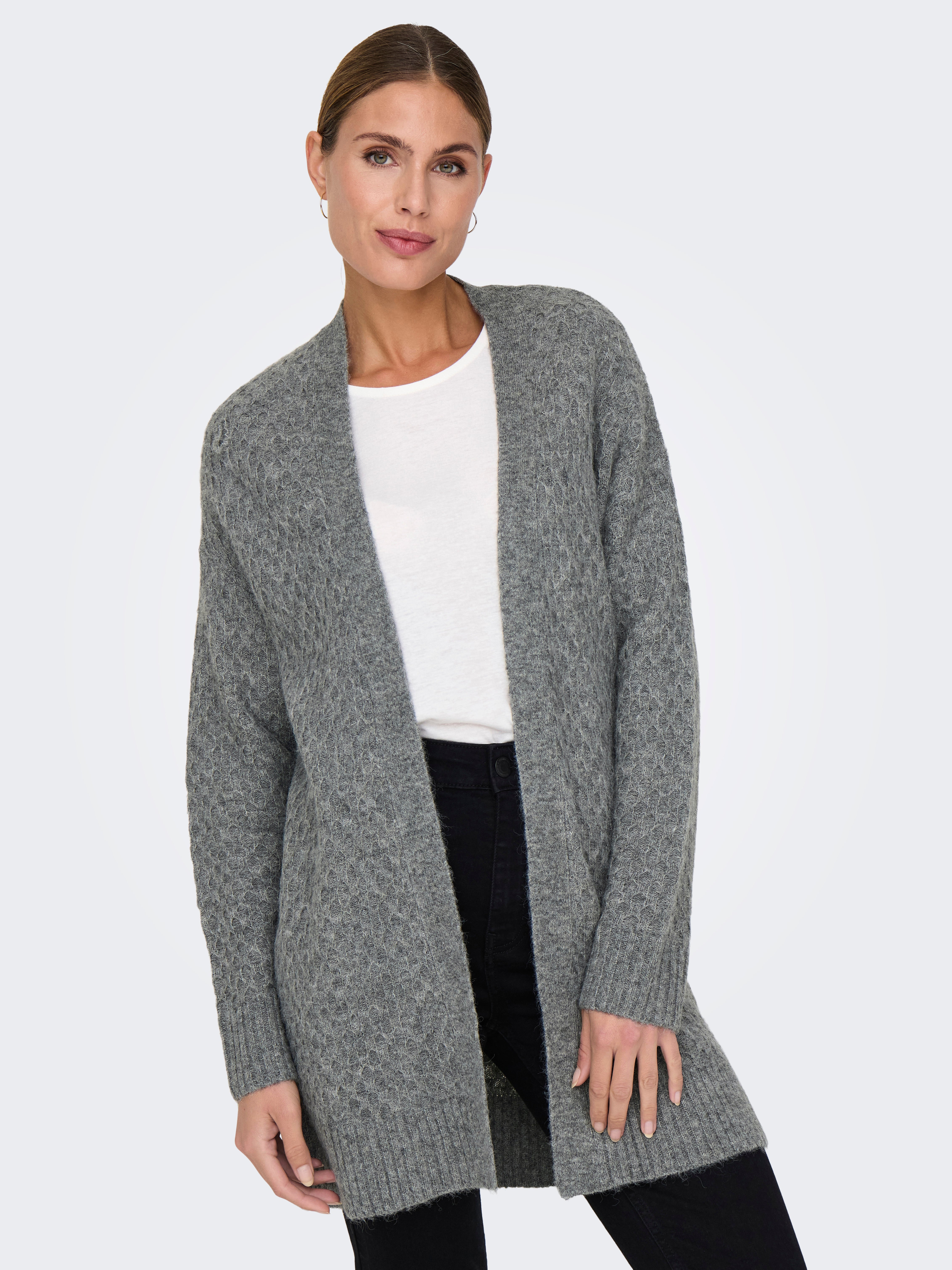 JDYBIGUM Strickpullover Medium Grey Melange