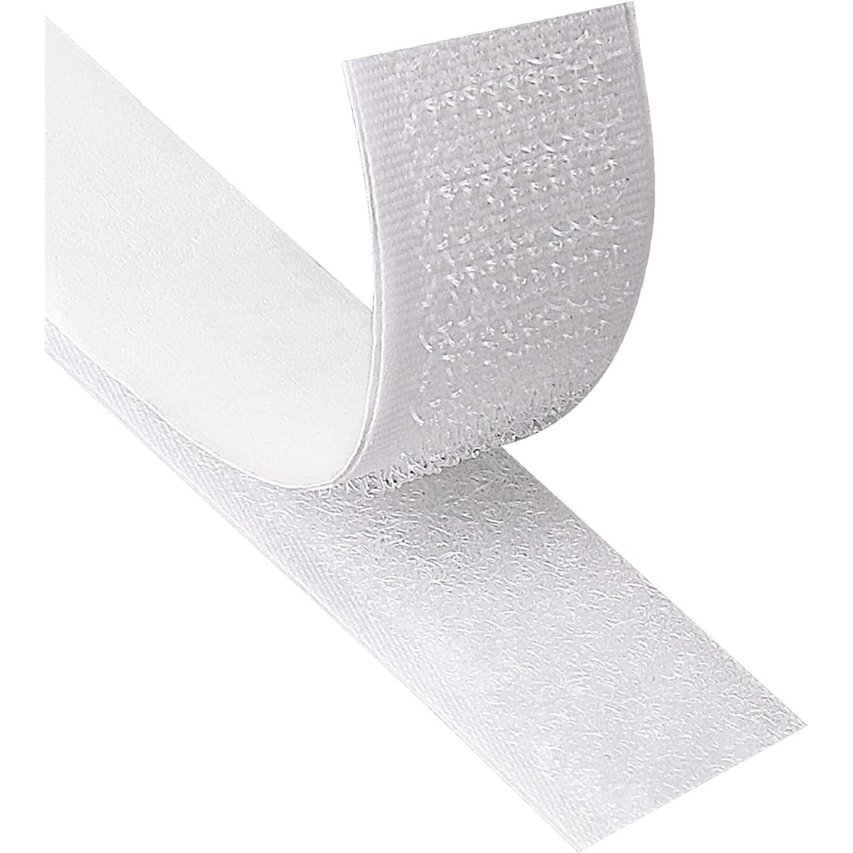 Borrelås med selvklebende tape Hvit 2 cm / 8 m