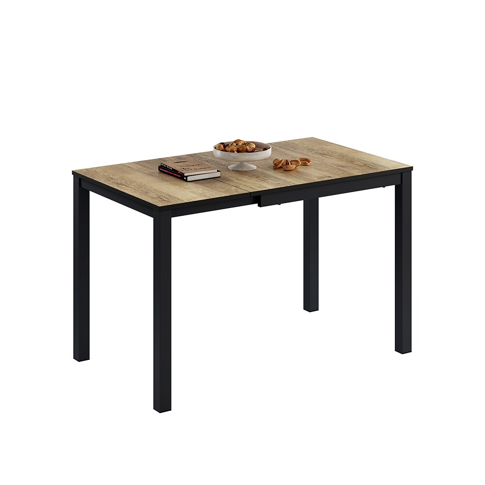 Vicco Esstisch Granny Eiche rustikal Anthrazit 120 x 70 cm ausziehbar