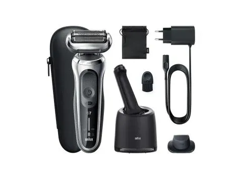 Braun Series 7 71-S7200cc, Folie shaver, Sort, Sølv, Knapper, Batteri, Lithium-Ion (Li-Ion), 50 min.