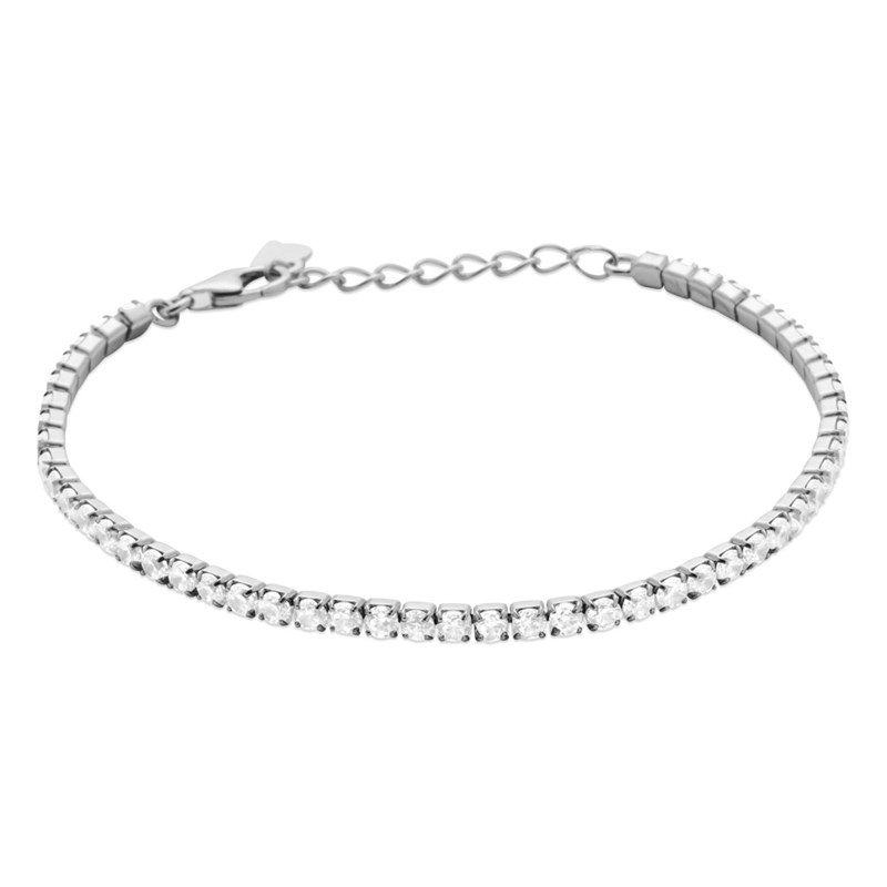 Bracelet Femme - Argent 925 - Oxyde de zirconium - Longueur : 18 cm