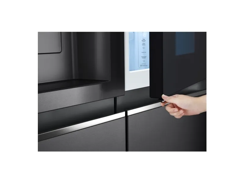 LG GSXV90MCAE - Køleskab/fryser - side ved side med vanddispenser, isdispenser - Wi-Fi - bredde: 91.3 cm - dybde: 73.5 cm - højde: 179 cm - 635 liter - Klasse E - kulsort
