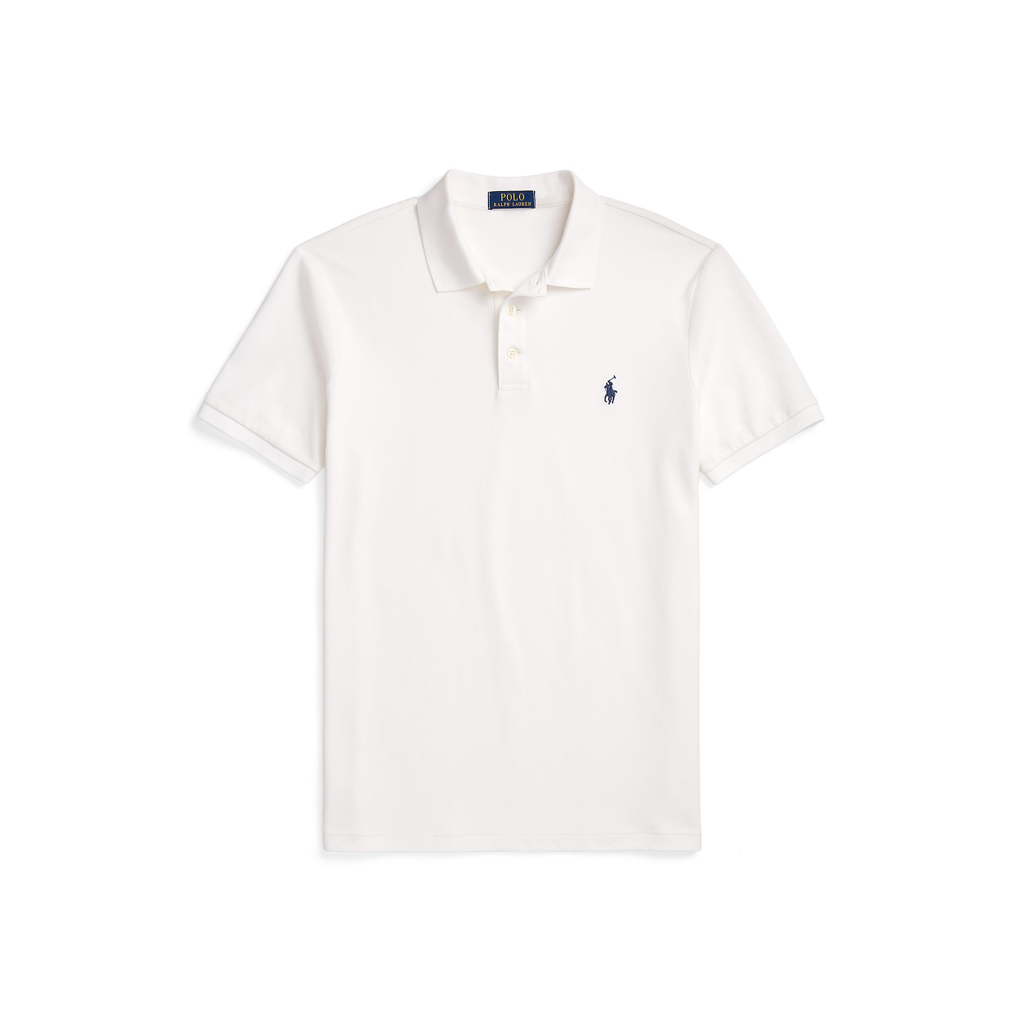 Polo slim-fit en coton mélangé | Blanc